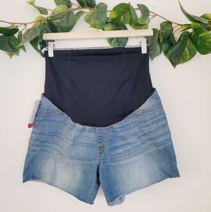Crossover Panel Midi  Maternity  Jean shorts